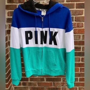 PINK Victoria's Secret color block hoodie